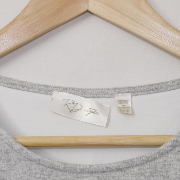 RD Style Layered Knit Gray Long Sleeve Size S - Picture 3 of 9